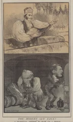 Den moderne fyr Faux! eller et djævelsk forsøg på at sprænge en biskop (farve litho)
