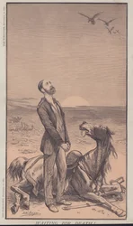 Venter på Døden! (farve litho)