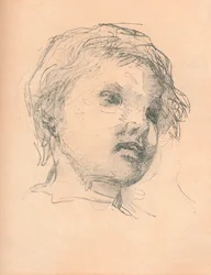 Skitse af et barn, c1920