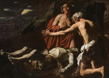 Adam og Eva sørger over Abels død, 1632-1635