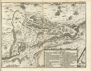 Slaget ved Oudenaarden, 1708 Plan de la Bataille, proche d