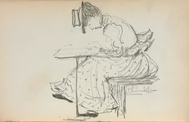 Italiensk skitsebog: Siddende kvinde side 107, 1898-1899.