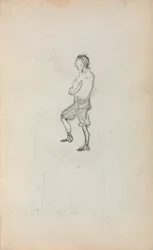 Italiensk skitsebog: Stående dreng side 245, 1898-1899.
