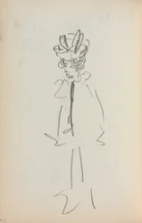 Italiensk skitsebog: Stående kvinde 34 Se side 126, 1898-1899.
