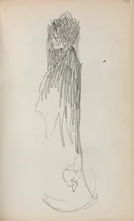 Italiensk skitsebog: Stående kvinde på profilside 48, 1898-1899.