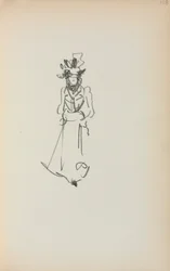 Italiensk skitsebog: Stående kvinde side 118, 1898-1899.