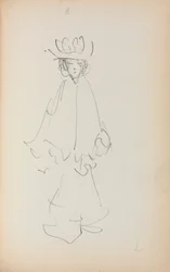 Italiensk skitsebog: Stående kvinde side 147, 1898-1899.