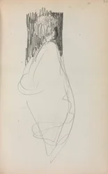 Italiensk skitsebog: Stående kvinde side 50, 1898-1899.