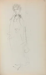 Italiensk skitsebog: Stående kvinde side 72, 1898-1899.