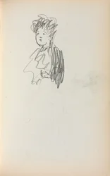 Italiensk skitsebog: Kvinde, brystlængde side 127, 1898-1899.