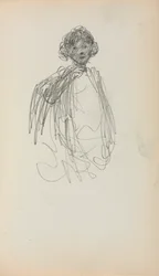 Italiensk skitsebog: Kvinde, taljelængde side 217, 1898-1899.