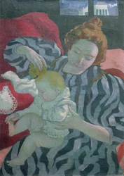 En mor vasker sit barn, 1895