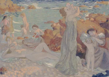 Badende, Pouldu strand, 1899.