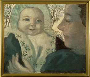 Bernadette og hendes mor (maleri på lærred)