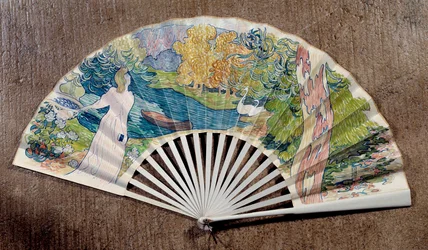Engagement fan, dekoreret af Maurice Denis (1870-1943) 1891