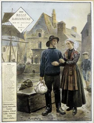 Bretonske fiskeres afgang til Newfoundland - butikskalender” La Belle Jardinière””