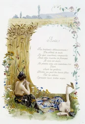 august ""Månedens sang"" af Jérôme Doucet, illustration - Maurice Leloir, red. Reims 1904. L. Michaud