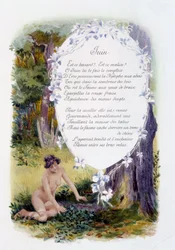 juni ""Månedens sang"" af Jérôme Doucet, illustration - Maurice Leloir, red. Reims 1904. L. Michaud