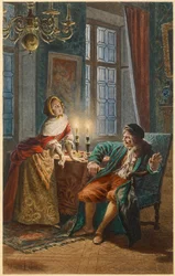 Moliere og Madeleine Bejart (illustration)
