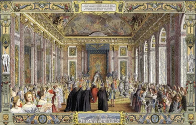 Reparation foretaget til Ludvig XIV kendt som Solkongen (Kong Soleil eller Ludvig den Store