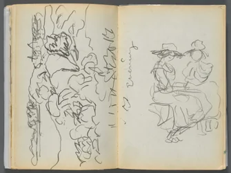 Skitsebog - The Granite Shore Hotel, Rockport, side 134  135: "Aften"
