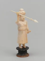 Sort bonde, skakbrik, Indien, cirka 1820