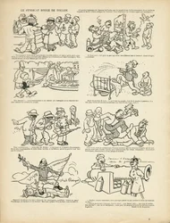 Illustration af Maurice Radiguet (1866-1941) i Le Rire, 21/12/12 - Le syndicrouge de Toulon - Syndikalisme, Toulon