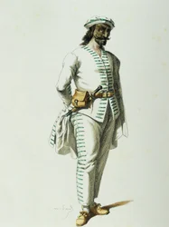 Brighella i 1570 af Maurice Sand (1823-1889)