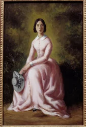 Portræt af sangerinden Pauline Viardot (1821-1910) Maleri af Maurice Sand (1823-1889) 1800-tallets Paris, musee de la Vie Romantique - Portræt af sangerinden Pauline Viardot (1821-1910). Maleri af Maurice Sand (1823-1889)