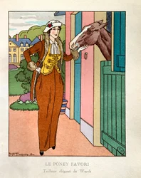 Den foretrukne pony. Parisisk mode: Stilfuld skrædder af Charles Frederic Worth (1825-1895)