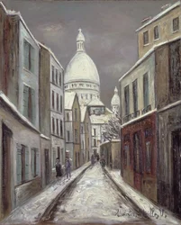 Rue Saint-Rustique, ca. 1933 (olie på papir)