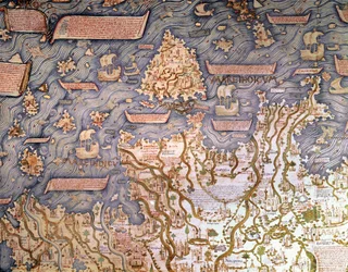 Udsigt over Borneo Archipelago 1459 Marciana Library, Venedig