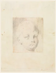 Tegning, studie: Hoved af en dreng, 1810-34