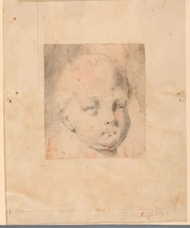 Tegning, studie: Hoved af en dreng, 1810-34