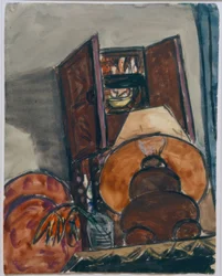 Stilleben med en lampe