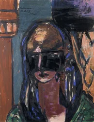 kvinde med maske; kvinde med maske
