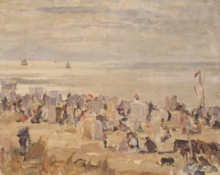 På stranden