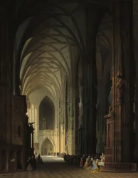 Det indre af Stephanskirche i Wien