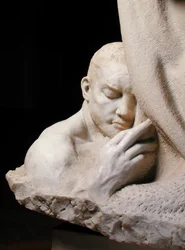 Detalje af dedikation til Brahms (marmor) (se også 155042-47 og 155049)