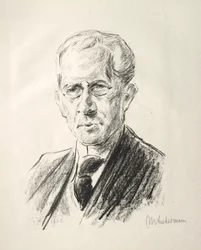 Arno Holz mappe: Portræt af Arno Holz, 1923.