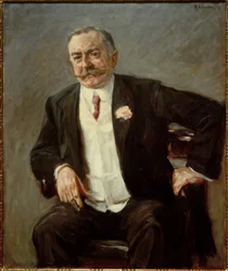 Portræt af industrimanden Privy Councillor Friedrich Carl Duisberg, siddende