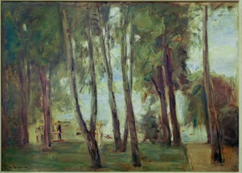 Kunstnerens have i Berlin-Wannsee, i baggrunden