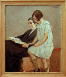 Kunstnerens kone og barnebarn