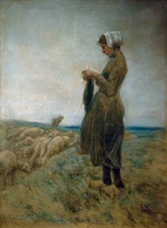 Hollandsk hyrdepige (strikkende hyrdeinde)