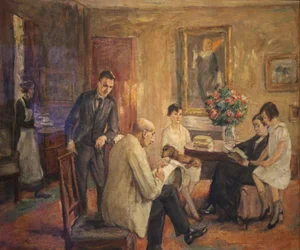Familien Liebermann. Kunstneren tegner i kredsen af sin familie
