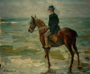 Rytter ved havet til venstre