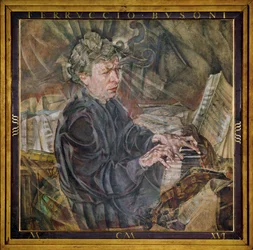Pianist og komponist Ferruccio Busoni (maleri på lærred)