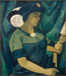 Portræt af kunstnerens hustru (Lotte Pechstein)