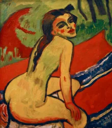 Siddende kvindelig akt/1910