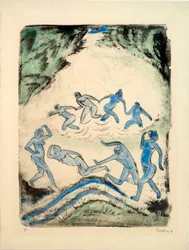 Dansen (Dansere og badende ved skovsøen)